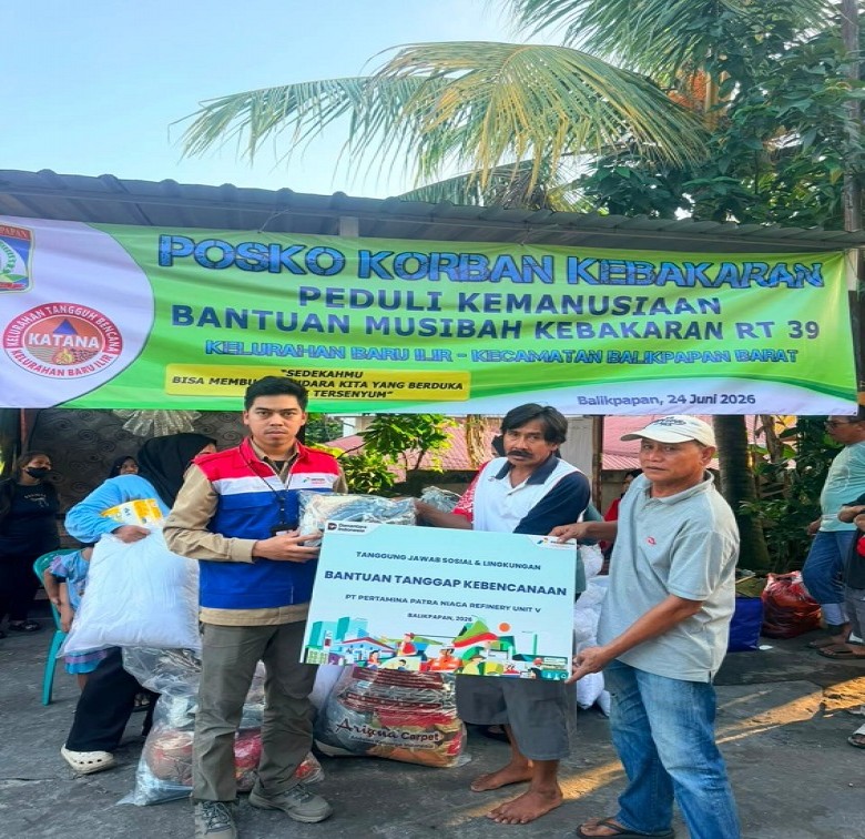 Pertamina Patra Niaga Salurkan Bantuan Korban Kebakaran Baru Ilir, Dodi: Kami Hadir untuk Masyarakat
