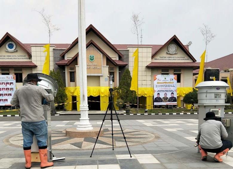 Kabut Asap Dampak Karhutla Masih Terlihat, DLHK Berau Kembali Lakukan Uji Kualitas Udara